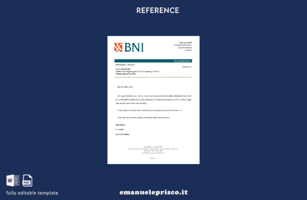 modello di riferimento per la chiusura della Indonesia Bank Negara in stile veri